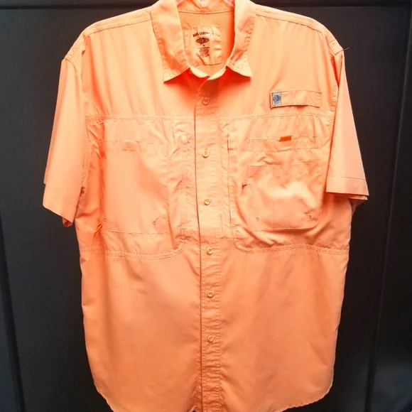 Chemise De Pêche Reel Legends Homme - Manches Courtes, Vert, Taille XL - 100% Polyester